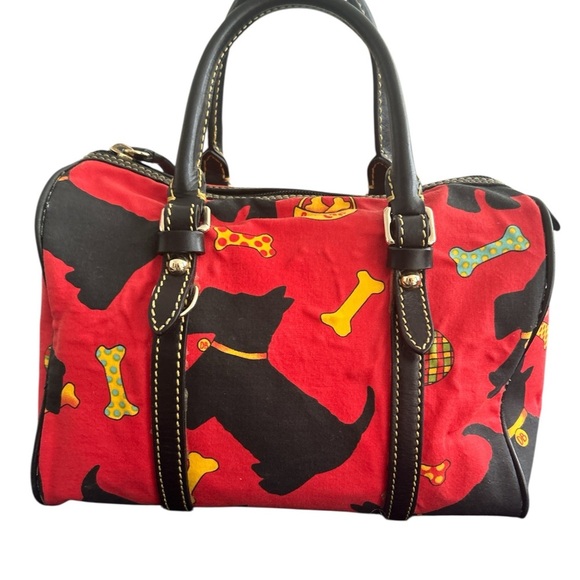 Vintage Dooney and Bourke Scottie Dog Satchel Handbag - Picture 2 of 11